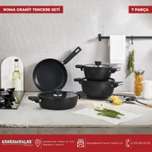 Kahramanlar Roma İndüksiyon Tabanlı Granit Tencere Takımı thumbnail 4