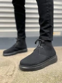 STABLE Bağcıklı Ortopedik Taban Süet Erkek Spor Bot SST - Siyah - 2