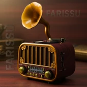 Retro Gramofon Görünümlü Bluetooth'lu FM/AM/SW 3 Bant Radyo ve Müzik Çalar (Everton RT-738) - 2