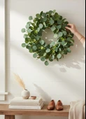 Yapay Çiçek Kapı Süsü Yeşil Okaliptus 50cm Yılbaşı Kapı Çelengi thumbnail 8