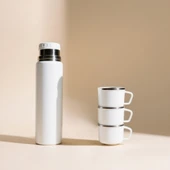 Paslanmaz Çelik  3 Bardaklı Matara Seti-500 ml thumbnail 5