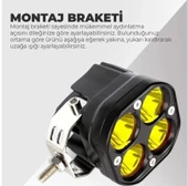 2 Adet 4 Led Sarı Işık Sis Aydınlatma Lambası 40w 12-32 Volt thumbnail 3