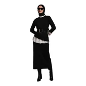 Asimetrik Kesim Çizgi Detaylı Etekli Takım 25YTD6119 thumbnail 3