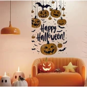 Halloween Temalı Balkabaklı Duvar Sticker Seti - 1