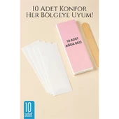 Modacar 10’lu Ağda Bezi Seti + Spatula | Her Bölgeye Uyumlu | Evde Pratik Tüy Alma İçin - 1
