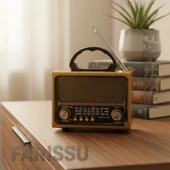 RT-675 Retro Tasarımlı Dünya Alıcısı FM/AM/SW 3 Bant Radyo, Bluetooth Hoparlör, USB/TF MP3 - 3