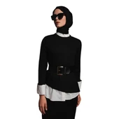 Asimetrik Kesim Çizgi Detaylı Etekli Takım 25YTD6119 thumbnail 4