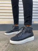 Atto Bağcıklı Ortopedik Taban Cilt Erkek Spor Bot CBT - Siyah - 2