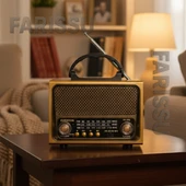 RT-675 Retro Tasarımlı Dünya Alıcısı FM/AM/SW 3 Bant Radyo, Bluetooth Hoparlör, USB/TF MP3 - 2