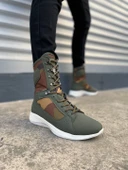 Otre Bağcıklı Ortopedik Taban Günlük Cilt Erkek Askeri Postal Bot CBT Haki - 1