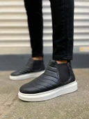 Otso Bağcıksız Ortopedik Taban Cilt Erkek Spor Bot CBT - Siyah - 3