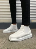 Otso Bağcıksız Ortopedik Taban Cilt Erkek Spor Bot CBT - Beyaz - 2