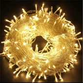 10m 60 Led Gün ışığı 2 Kademeli Şeffaf Kablo Pilli - 2