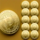 Altın Kaplama Bitcoin Anma Madeni Coin - Arkadaşlar İçin Benzersiz Koleksiyonluk Hediye thumbnail 5