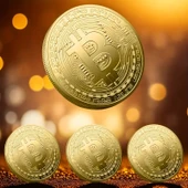 Altın Kaplama Bitcoin Anma Madeni Coin - Arkadaşlar İçin Benzersiz Koleksiyonluk Hediye thumbnail 4
