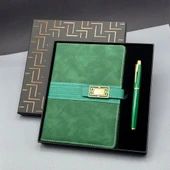 Hediyelik Defter Kalem Set Yeşil - 1