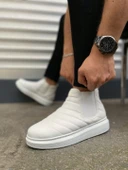 Otso Bağcıksız Ortopedik Taban Cilt Erkek Spor Bot CBT - Beyaz - 3