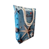 Kadın Plaj ve Alışveriş Çantası - Deniz Yıldızı Türkiye Desen thumbnail 2