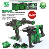 HaisPro Akülü Set - 2'li Profesyonel 21V Akülü Set + 2X4 Ah Çift Akü - RB-02 thumbnail 4