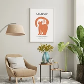 Turuncunun Büyüsü Matisse  Duvar Tablosu Çerçeveli 3'lü Set Beyaz Renk 35 x 50 Boyut/Ebat - 4