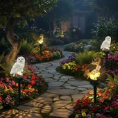 Baykuş Tasarımlı Solar Kazıklı Bahçe Aydınlatma - 2