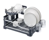 Elips Alüminyum Bulaşıklık Paslanmaz 2 Katlı Bardak Tabak Kurutma Sepeti - 1