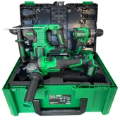 HaisPro Akülü Set - 3'lü Profesyonel Akülü Set + 2X4 Ah Çift Akü - RB-01 thumbnail 2