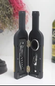 Şişe Tirbuşon Seti Küçük Boy Siyah Renk thumbnail 1