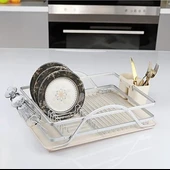 Deco Alüminyum Bulaşıklık Paslanmaz Bardak Tabak Kurutma Sepeti - 2