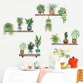 MDB Tropikal Bitkiler Duvar Stickerı Model B thumbnail 3