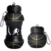Basketbol Topu Tasarımlı Akordiyon Su Şişesi - 1