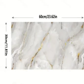 Vinil Beyaz Mermer Desenli Alüminyum Plastik Duvar Sticker - 2