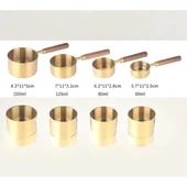 4'lü Ahşap Saplı Ölçü Kaşığı - 1