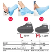 Silikon Ayakkabı Kılıfı Kaymaz Su Kir Geçirmez M Beden Beyaz - 3