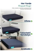 Kare Ortopedik Visco Oturma Minderi – Bel, Basen ve Baldır Destekli %100 Visco Minder - 45x43x6cm - 5