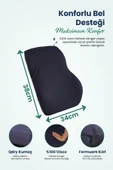 Anatomik Ortopedik Visco Bel Destek Yastığı Kilitli Sabitleme Lastiği, Ofis, Araba - 6