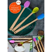MDB Silikon Uçlu Isıya Dayanıklı Bambu Spatula 3'lü Set thumbnail 1
