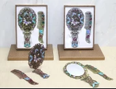 Kelebek Katlanabilir Ayna Ve Tarak Seti Büyük Boy - 1