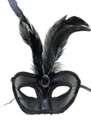 MDB Rugan Kaplama Kırmızı Tüylü Parti Maskesi thumbnail 2