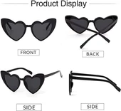 MDB Siyah Renk Kalp Şekilli Parti Gözlüğü thumbnail 3