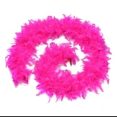 Fuşya Renk Kabarık Tüylü Otriş Boa Gerçek Tüy Dekorasyon thumbnail 2