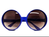 MDB Yuvarlak Yeşilçam 80 li 90 lı Yıllar Parti Gözlüğü Retro Mavi Renk thumbnail 2
