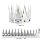 MDB Yumuşak Gümüş Kral Tacı 55 cm thumbnail 2