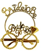 Bride To Be Taç ve Gözlük Seti Altın Renk thumbnail 1