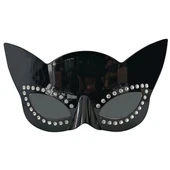 MDB Siyah Renk Siyah Camlı Kedi Şekilli Parti Gözlüğü thumbnail 2