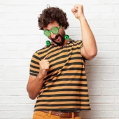 MDB Disko Toplu Küpeli Parti Gözlüğü Yeşil Renk thumbnail 5