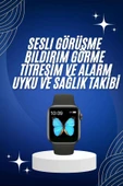 Arama Cevaplayabilen Akıllı Saat Bluetooth Bağlantılı Sosyal Medya Girişli thumbnail 1
