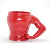 MDB Vücut Porselen Kupa Bardak Kırmızı Renk - 1