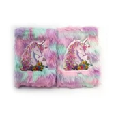 MDB Çiçekli Unicorn Tasarımlı Peluş Hatıra Defteri thumbnail 1