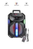 D26 RGB Işıklı Mikrofonlu Kumandalı USB/TF/FM/MIC/BT Bluetooth Hoparlör - 1
